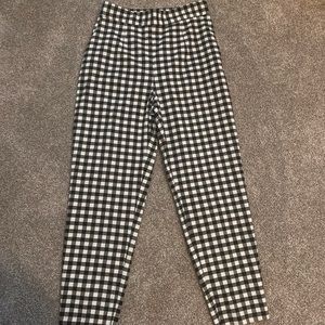 gingham pants from zara